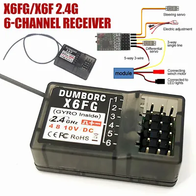 DUMBORC X6F 2.4G 6CH Radio Control System Receiver For Domborc X6 Transmitter UK • £10.44