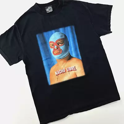 Nacho Libre T Shirt Medium Black 2005 Jack Black Movie Promo Wrestling Vintage • $74.99