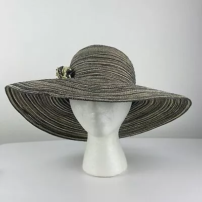 Betmar New York Black And White Straw Sun Hat • $28