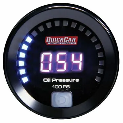 Quickcar Racing Products 67-003 Digital Oil Pressure Gauge 0-100 Psi 2-1/16 In • $109.14