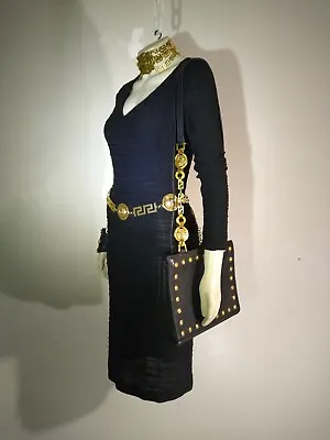 VERSUS By GIANNI VERSACE Size  Body Concious Little Black Dress Firs 38/42 • $125