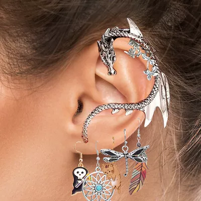 Ear Jewelry Earrings Exaggerated Cuffs Drops Dangles Stud Clips Hanging • $10.78