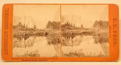 Yosemite Valley California C.L. Pond Stereoview Photo 617 Cath Rocks Mirror View • $25