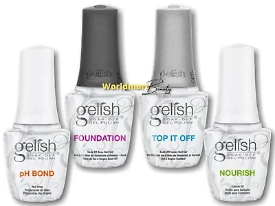 Gelish Gel Nail Polish 0.5fl.oz Foundation Base Top Coat PH Bond Oil /Choose • $8.98