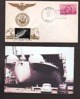 U.S.S. Mindoro (CVE-120) - Naval Ship's Cover - July 24 1951 - Gmahle Cachet • $4.99