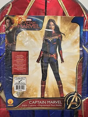 Captain Marvel Superhero Movie Hero Fancy Dress Halloween Deluxe Adult Costume • $5.56