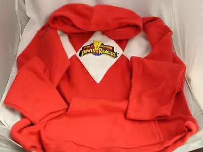 Vintage 90s 1994 Mighty Morphin Power Rangers Plush Sweatshirt Hoodie Kids 14-16 • $69.99