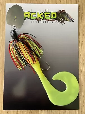 WHACKED LURES AUST ~ 1oz CHATTERBAIT ~ FIREFLY ~ 8  Grub Trailer • $16