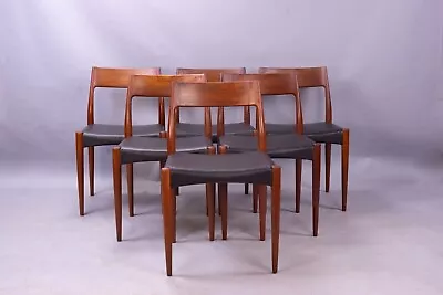 6 Vintage Danish Teak Dining Chairs Mogens Kold MK175 Arne Hovmand Olsen • £2100