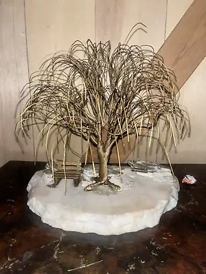 Original 1983 “sanders” Art Sculpture Tree Copper/brass Twisted Wire (signed) • $99