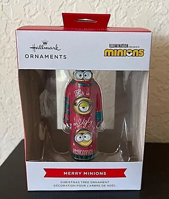 $15.45 • Buy Hallmark MerryMinions RISE GRU Bob Kevin Stuart Ugly Christmas Sweater ORNAMENT 