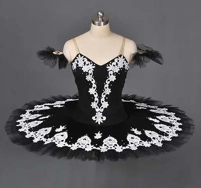 Classical Ballet Tutu -- Performance Quality In Black With White Trim Adult Size • $330