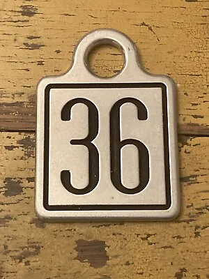 Number 36 Cattle Tag Vintage Numbered Keychain Tag Large Metal Cow Tag Fob Farm • $19.98