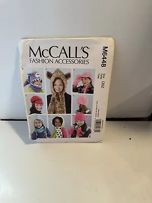 McCall's Pattern Children M6448 Hat Animal Hat Pageboy Hat Uncut • $8