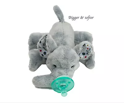 NIECE Plush-pacifier Holder Stuffed Animal Pacifier Detachable Big Soft Elephant • $12.99