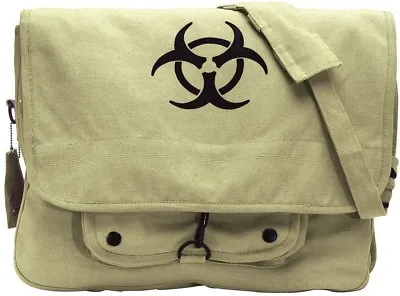 $30.99 • Buy Khaki Vintage Bio-Hazard Canvas Paratrooper Shoulder Bag