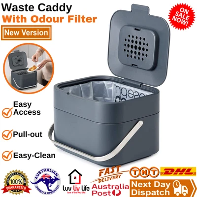 $66.87 • Buy Joseph Joseph Stack 4 Food Waste Caddy With Odour Filter - Graphite