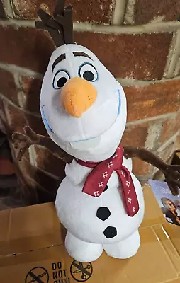 Gemmy 19in Disney's Frozen Olaf W/ Red Scarf Holiday Greeter Christmas Decoratio • $29.99