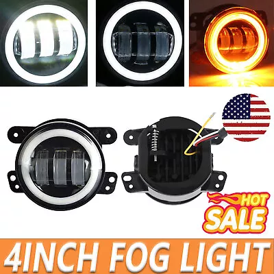 4  Inch 36W LED Fog Lights Offroad Fog Lamps For Jeep Wrangler JK Dodge Chrysler • $39.03