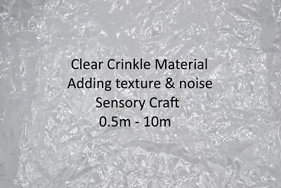 £13.49 • Buy Crinkle Material - Plastic Film - Adds Texture & Noise To Crafts & Sensory Aids 