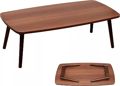 Houseables Floor Table Folding Coffee Tables 20”x40” Portable Wood Walnut • $139.99