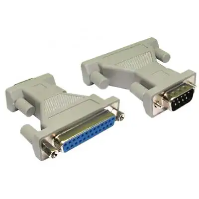 9 Pin Male To 25 Pin Female Serial Parallel Adapter Converter D9 RS232 D25 DB25 • £3.69