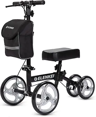 Medical Walker Knee Scooter Crutch Recovery Steerable With Wheels And Basket • $121.37
