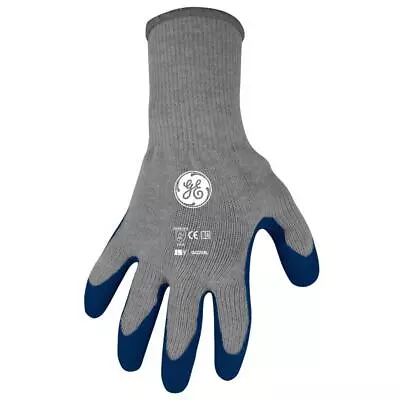 General Electric Unisex Crinkle Dipped Gloves Blue/Gray L 1 Pair • $10.01