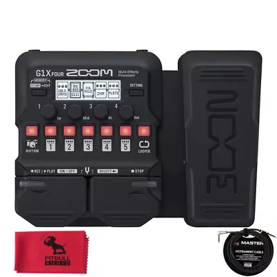 $119.99 • Buy Zoom G1X FOUR Guitar Multi-Effects Pedal W/ Cable & Pitbull Audio Cloth