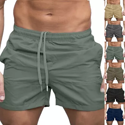 Mens Cargo Combat Shorts Elasticated Summer Casual Sports Jogging Hot Pants UK • £3.09