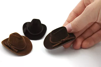 1:12 Scale Miniature Brown Or Black Cowboy Or Cowgirl Old West Doll House Hat • $11.21