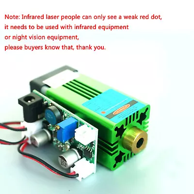 $92.03 • Buy Industrial High Power 850nm 1W 1000mW IR Laser Diode Dot Module 12V UV Curing