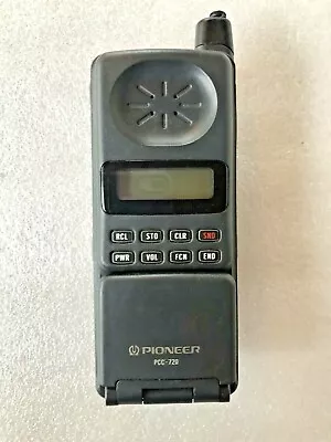 Vintage Pioneer PCC-720 Mobile Cell Flip Phone BRICK EUC W Battery PCA-512 PROP • $79.99