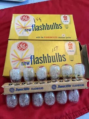 GE M2 Flashbulbs 2- 12 Packs Clear - Vintage • $6