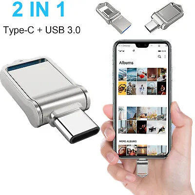 32GB 128G 1TB 2 In 1 Type C USB3.0 Mini Flash Drive Memory USB Stick Thumb Drive • $10.99