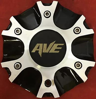 ONE USED Ave Wheels Cap Silver / Black Custom Wheel Center Cap # C132102 10358 • $24.99