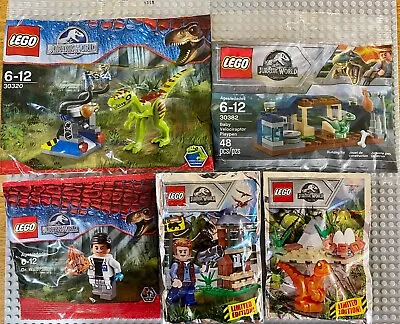 Lego Jurassic World 30382 30320 5000193818 121802 121801 Lot Of 5 Poly Foil Bags • $134.95