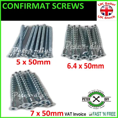 £1.07 • Buy Confirmat Screw Screws For Wood Chipboard Flat Pack Furniture Fitting 5 6.4 7 Mm