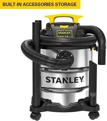 Shop Vac 6 Gal 4 Peak HP Wet/Dry Vacuum Cleaner Blower With Accessories&Casters • $76.42