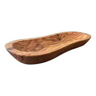 Mediterranean Olive Wood Bowl. Handcrafted Authentic Beautiful. • $27.99