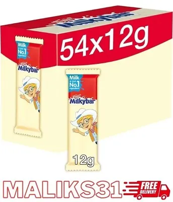 Milkybar White Chocolate Kid Bars 54 X 12 G Fast Delivery In UK • £19.05
