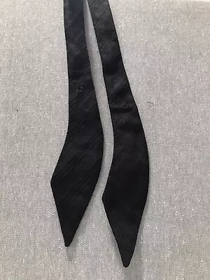 Rare Brooks Brothers Black On Black Design Self Tie Adjustable Bow Tie Silk NEW • $24.99