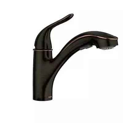 MOEN Brecklyn 1-Handle Pull-Out Sprayer Kitchen Faucet In Mediterranean Bronze • $94.99