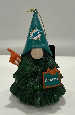 Miami Dolphins Football NFL Resin Gnome Tree Character Christmas Ornament Decor • $11.95