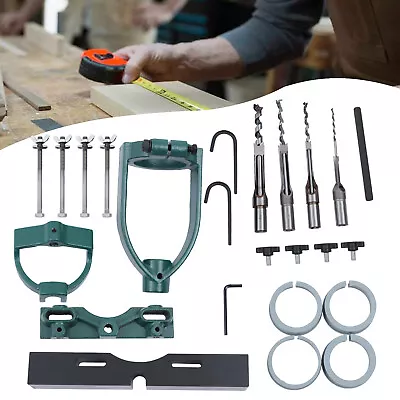 Mortising Kit Drill Press Attachment Woodworking Mortising Locator W/ 4 Bits New • $80.75