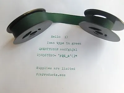 Olympia SG 3 Green Ink Typewriter Ribbon + Free Shipping • $8.95