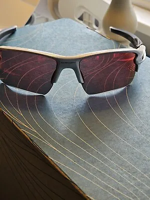 Oakley Flak 2.0 XL Men's Sunglasses White Frame Used Excellent Condition  • $90