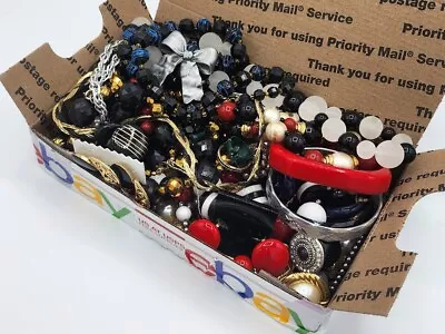 Costume Jewelry Mixed Lot - Chunky Red White & Black 80s Vintage & Modern  • $20