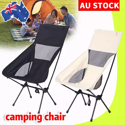 Camping Chair Folding Outdoor Portable Lightweight Beach Picnic Chair Fishing AU • $34.99