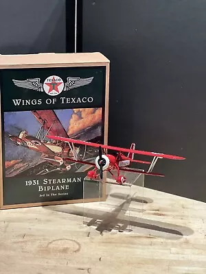 Wings Of Texaco 1931 Stearman Biplane 3rd In Series Dies Cast Ertl NIB • $30